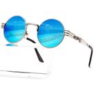 Gafas de Sol Redondas Steampunk AIEYEZO con Montura Metálica 100% UV400