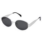 Gafas de Sol Retro Ovaladas DIMENSIP con Montura Dorada Unisex Plata/Gris
