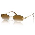 Gafas de Sol Retro Ovaladas Pequeñas sin Montura UV400 para Mujer y Hombre
