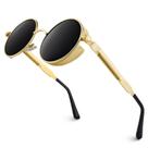 Gafas de Sol Retro Redondas GQUEEN Steampunk Polarizadas UV400