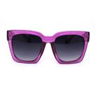 Gafas de Sol SA106 Sobredimensionadas con Montura de Cuerno Moradas para Mujer