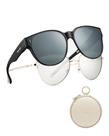 Gafas de sol sobredimensionadas BENEUNDER polarizadas retro redondas unisex