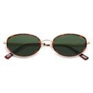 Gafas de Sol SOJOS a la Moda Ovaladas y Redondas Polarizadas SJ1248 Marrón/Verde