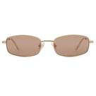 Gafas de sol SOJOS Y2k rectangular estrecho SJ1187 oro/transparente