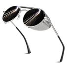 Gafas de Sol Sunier Retro Redondas Polarizadas Steampunk Modelo S92 con Lentes Grises