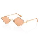 Gafas de sol TYA Retro Y2K para mujer, semi-montura dorada UV400