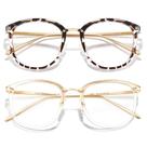 Gafas Redondas Bloqueadoras de Luz Azul Cyxus Paquete de 2 para Mujer Gafas Redondas Bloqueadoras de Luz Azul Cyxus Paquete de 2 para Mujer