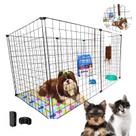 Gaiola 6 Telas Tela Aramada 60x60cm Cercado Pet Coelho Porquinho Gato Cachorro Versátil Montagem Fácil