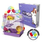 Gaiola De Hamster Grande com Casa Completa 3 Andares Tubo Luxo