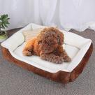 Gaiola de pássaro banhos de pássaros padrão de osso de cachorro grande canil macio e quente pet dog cat mat cobertor tamanho: s 60 45 15cm marrom branco