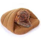 Gaiola de pássaros banhos de pássaros em forma de chinelo polar polar quente engrossar cães de estimação gatos tamanho da casa: m 48 58 26 cm café