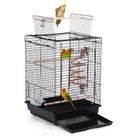 Gaiola de pássaros Yaheetech Open Play Top Travel para Conure Sun Parakeet Green Cheek Conure Lovebird Budgie Finch Canary, portátil de viagem de tamanho pequeno