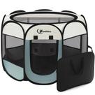 Gaiola de tenda para cães Pet Playpen Siedihit, interior/exterior, cinza, média