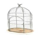 Gaiola decorativa com passaro no topo 46cm