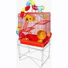 Gaiola Hamster Labirinto Tubos 3 Andares + Suporte + Globo Gaiola Hamster Labirinto Tubos 3 Andares + Suporte + Globo
