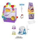 Gaiola Hamster Luxo Lilás Banho Seco Globo Torta + Bebedouro