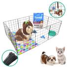 Gaiola Modular 10 Telas Pet 30x30cm Cercado Móvel Coelho Cão Gato Tela Aramada Porquinho