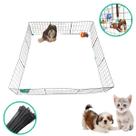 Gaiola Móvel 12 Telas Tela Aramada 30x40cm Coelho Gato Cachorro Modular Pet Leve Versátil Forte