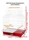 Gaiola Para Calopsita Modelo Ondulada Cores Sortidas Vermelho Gaiola Para Calopsita Modelo Ondulada Cores Sortidas Vermelho
