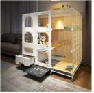 Gaiola para Gatos de Interior com Caixa de Areia e Rodas 107x46x117 cm Gaiola para Gatos de Interior com Caixa de Areia e Rodas 107x46x117 cm