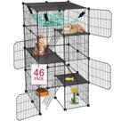 Gaiola para Gatos VISCOO 4 Andares 61x61x122cm para Ambientes Internos e Externos Gaiola para Gatos VISCOO 4 Andares 61x61x122cm para Ambientes Internos e Externos
