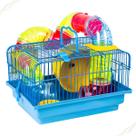 Gaiola Para Hamster Jel Plast Tubo Slim Reto Azul Azul