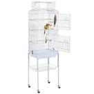 Gaiola para Pássaros Yaheetech 163 cm com Tampa Aberta e Suporte com Rodas