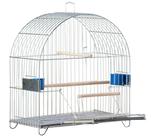 Gaiola Pássaros Calopsita Duplex Prata P004B - Gaiolas Londrina