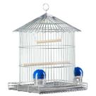 Gaiola Pássaros Mini Redonda Luxo Prata P017A - Gaiolas Londrina
