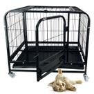 Gaiola Pet Cao Cachorro Gato Canil Transporte Rodinhas Animal de Estimaçao Pet Shop Bandeja Removivel Resistente Gaiola Pet Cao Cachorro Gato Canil Transporte Rodinhas Animal de Estimaçao Pet Shop Bandeja Removivel Resistente