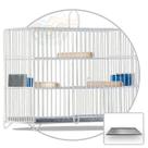 Gaiola Quadrada Pássaro Canário Malha Fina 14mm Completa