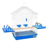 Gaiola Teto Jelplast Calopsita 60x46x27 Cor Azul