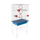 Gaiola Viveiro para Aves com Suporte e Acessórios Inclusos - Em Arame, Bandeja Removível Gaiola Viveiro para Aves com Suporte e Acessórios Inclusos - Em Arame, Bandeja Removível