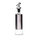 Galheteiro 300ml Vidro Inox Dosador Azeite Vinagre Moderno Transparente