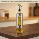 Galheteiro 500ml com Bico Dosador Prata Elegante