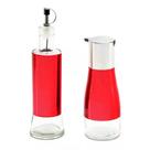Galheteiro De Vidro Com Aço Inox 2 Peças 300ml