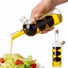 Galheteiro de Vidro Duplo Porta Azeite Vinagre Molhos Organizador de Mesa Cozinha 260Ml