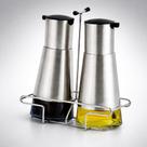 Galheteiro de Vidro e Inox com Suporte 3 Peças 230ml