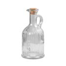 Galheteiro De Vidro Porta Azeite E Vinagre Tampa Cortiça Rolha Cozinha 350ml