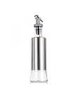 Galheteiro Porta Azeite e Vinagre Vidro Bico Dosador Aço Inox Escovado Kazalinda
