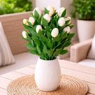 Galho Artificial de Páscoa com Ovos Coloridos Verde 50cm Kit 6 Unidades para Vasos e Centros