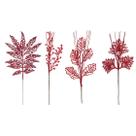 GALHO DE NATAL FOLHAGEM PICK GLITER 30CM VINHO c/12 GALHO DE NATAL FOLHAGEM PICK GLITER 30CM VINHO c/12
