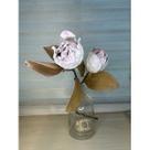 Galho de Peonia em EVA com duas flores 82 cm de altura total