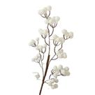 Galho Decorativo Com Bagas De Eps Branco 57cm