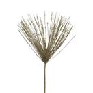 Galho Decorativo Dourado Folhas Glitter Enfeite Natal - 59cm