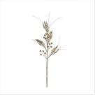 Galho Dourado Com Glitter Haste Natalina Folhagem 75cm 4UN