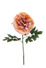 Galho Flor Peonia GD Palha Envelhecido 68cm