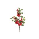 Galho Folhas e Frutas - Vermelho - 47 cm - 1 unidade - Cromus - Rizzo
