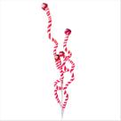 Galho Guizo Candy Vermelho Branco Natalino 57cm 3UN Galho Guizo Candy Vermelho Branco Natalino 57cm 3UN
