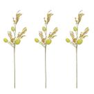 Galho Haste Pick Mini Ovinhos Amarelo Decoração Páscoa 3un